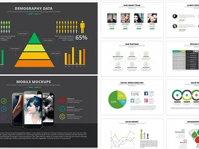 Dark Modern Corporate Powerpoint branding design graphic design illustration logo powerpoint ui ux