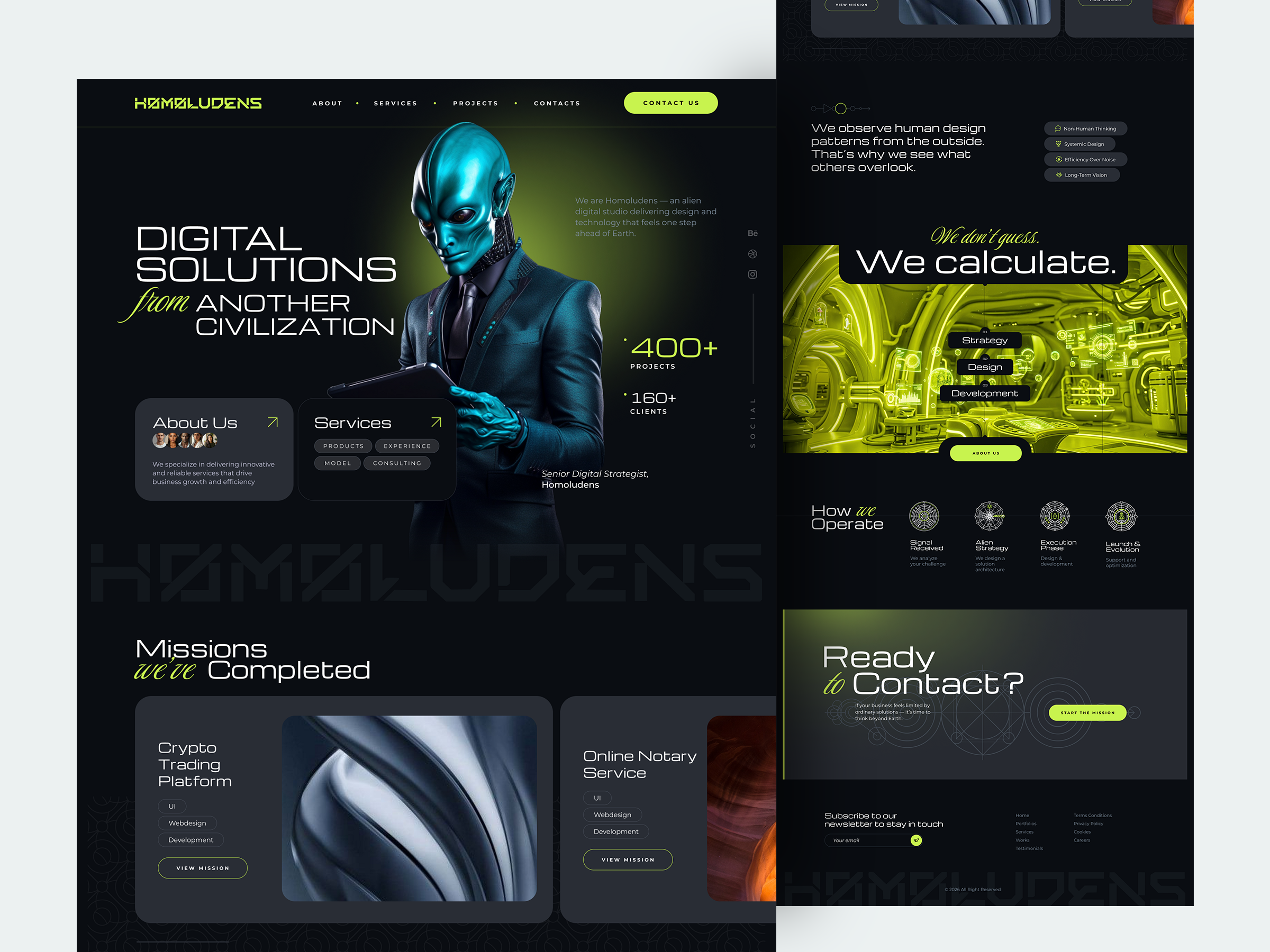 Creative Website Development Agency Homepage agency ai corporate creative agency dark ui digital agency futuristic website homepage landing page design modern web design tech ux design. ui design web design website