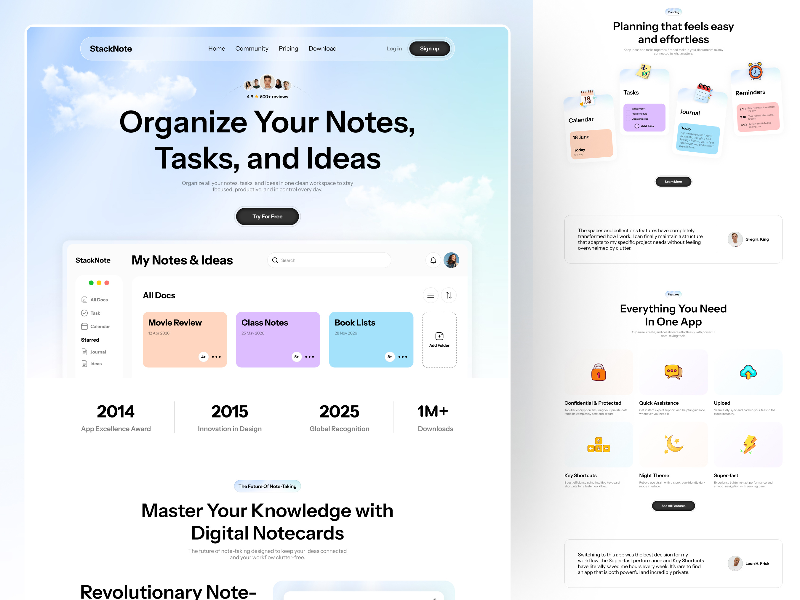 Example of Website / Landing Page Design