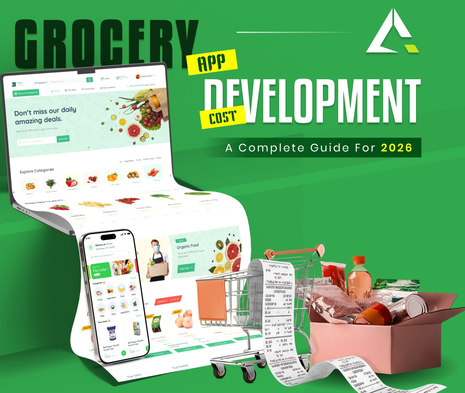 E-Commerce Grocery Web & App UI Design for 2026 | Apptechies appconcept appdesign appui ecommerceapp fooddeliveryapp groceryapp grocerydelivery mobileappdesign startupdesign uidesign uxdesign webdesign