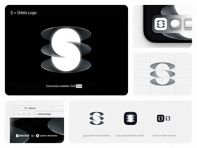 S-Orbits — Logo & 3D Animation ai blockchain branding cos crypto defi for sale futuristic identity lepisov letter llm logo orbit premade s selected space tech unused