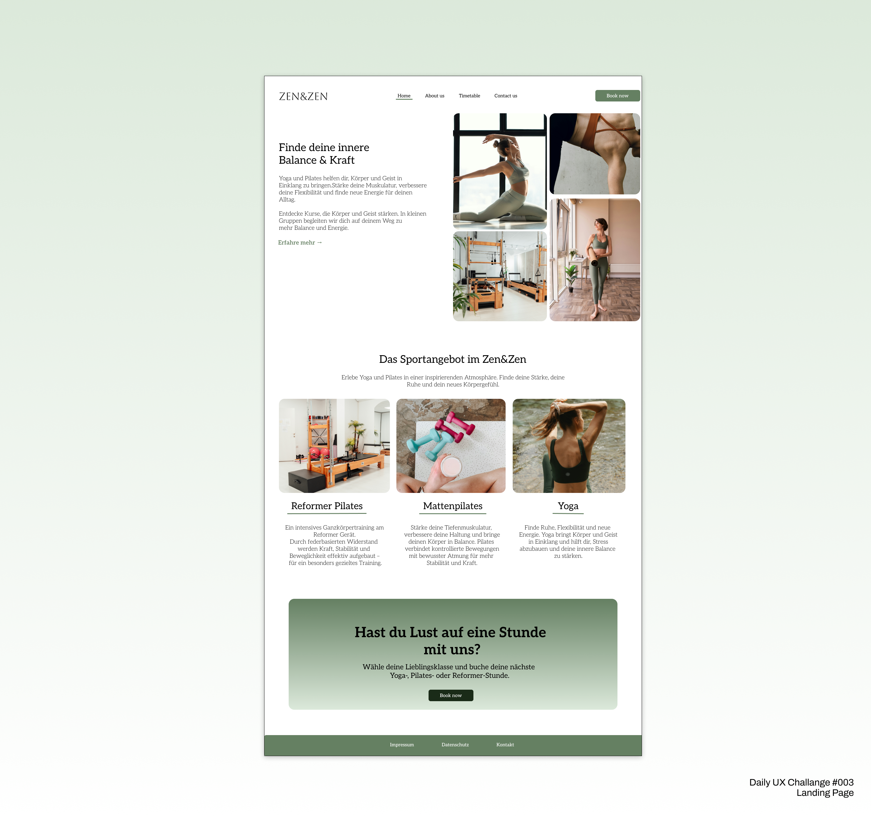 Daily UX Challenge #003 - Landing Page