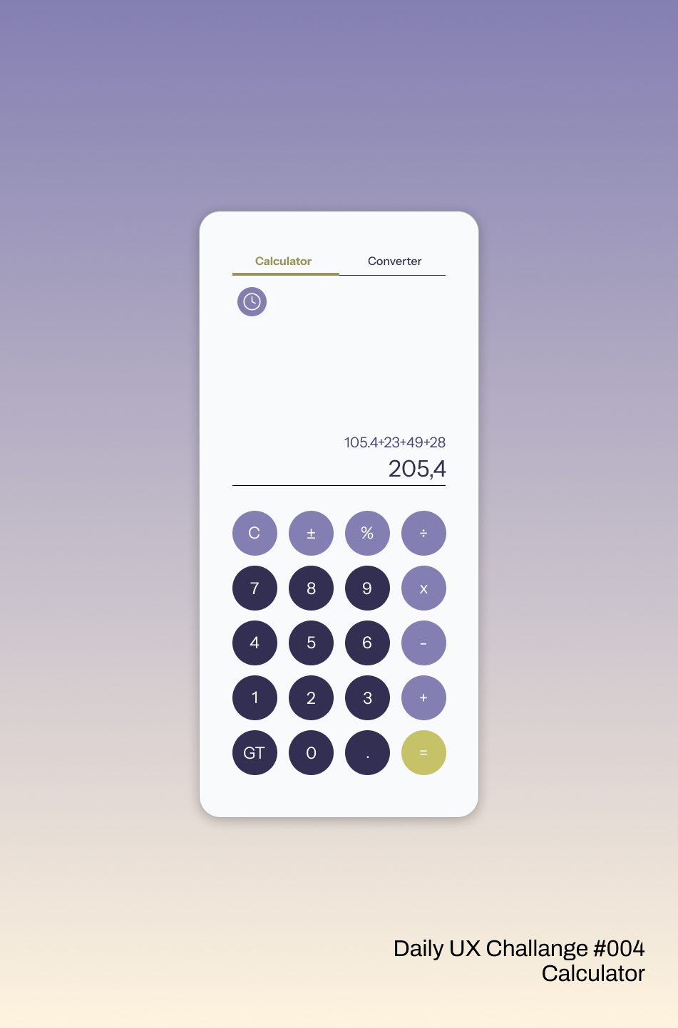 Daily UX Challenge #004 - Calculator