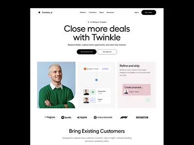 AI Startup - Landing Page Design ai ai feature ai generate ai landing page ai landing page design ai meeting ai product ai productivity ai saas website ai startup ai upgrade ai website landing page landing page design product product design saas website website design