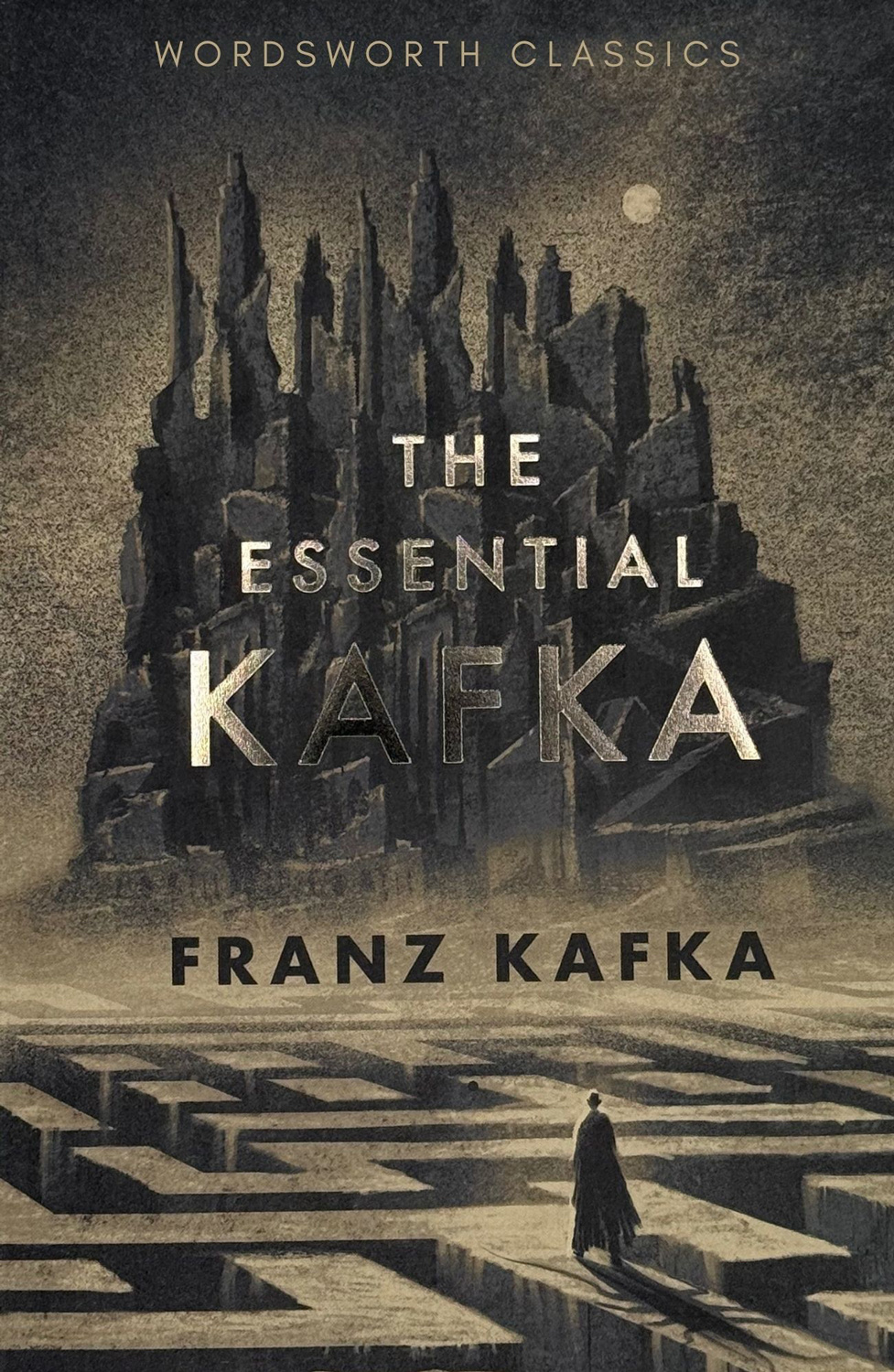 The Essential Kafka book cover character digital folioart illustration publishing