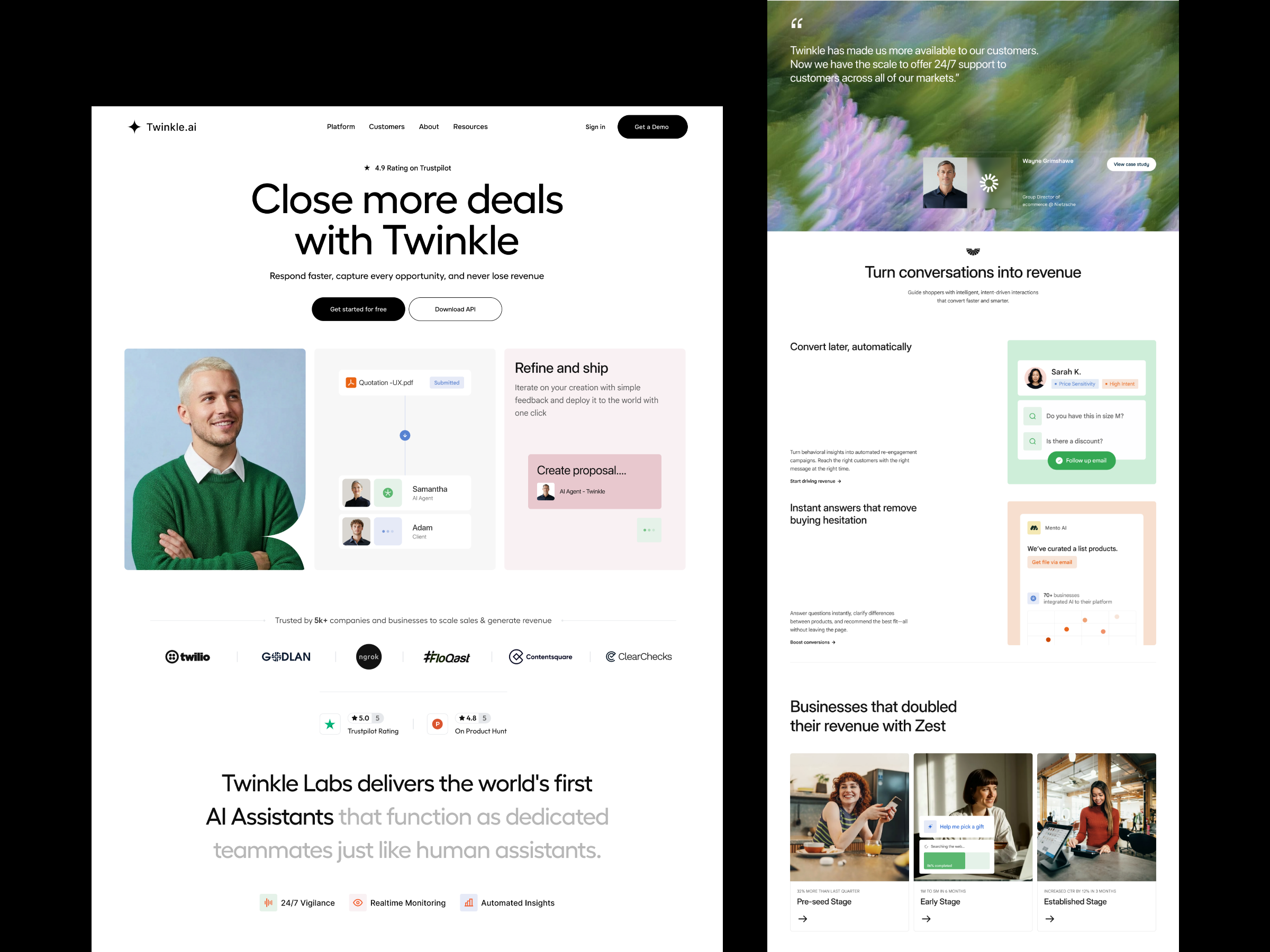 AI Startup - Landing Page Design