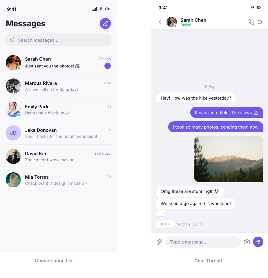 Daily UI Challenge #013 - Direct Messaging dailyui