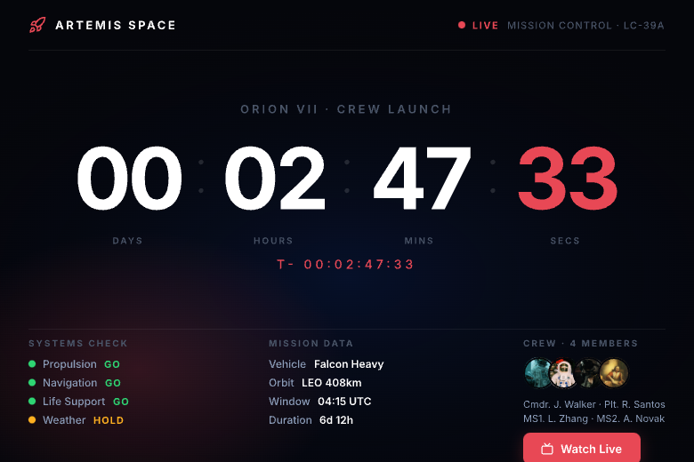 Daily UI Challenge #014 - Countdown Timer