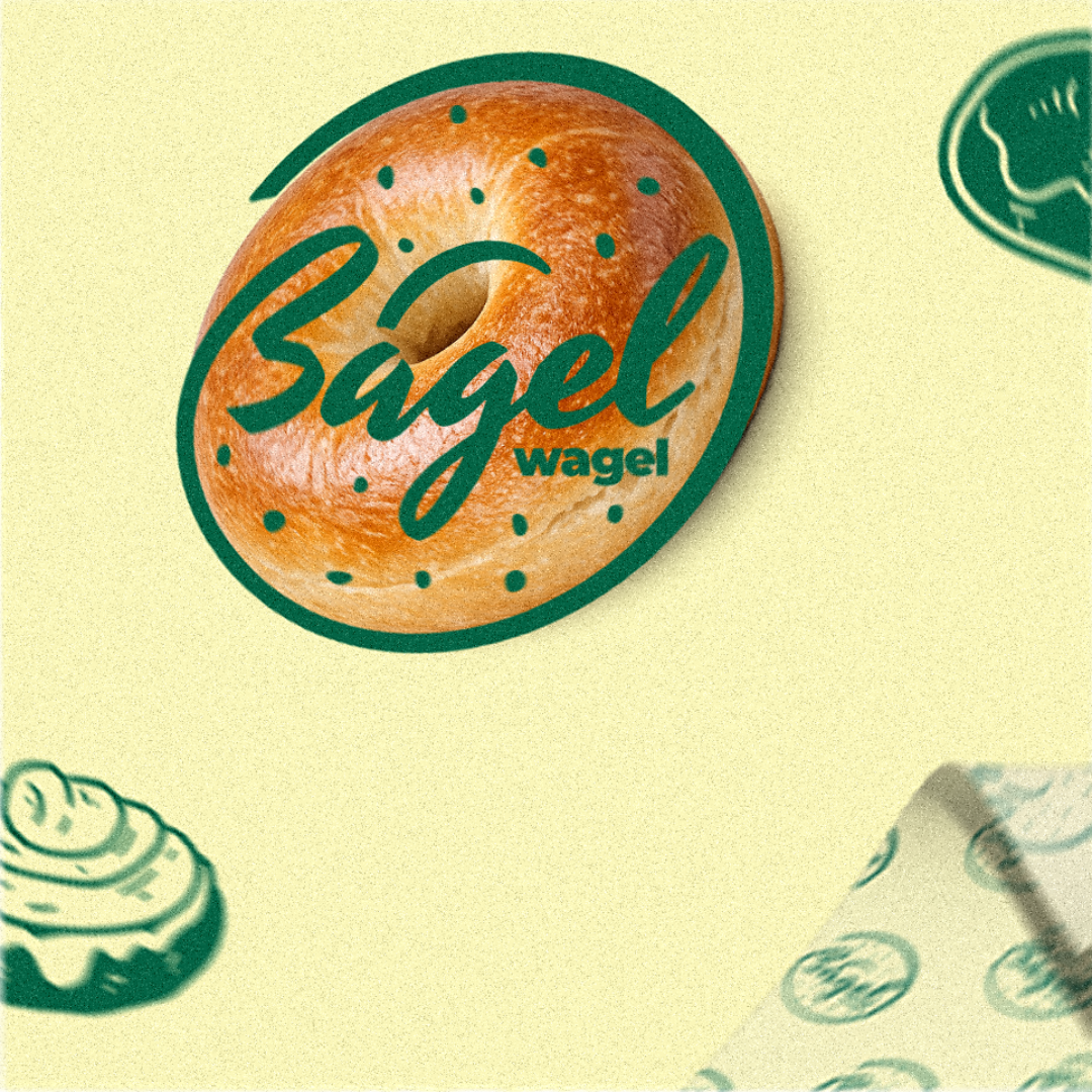 bagel wagel bagel brand branding design illustration logo logodesign logodesigns vector