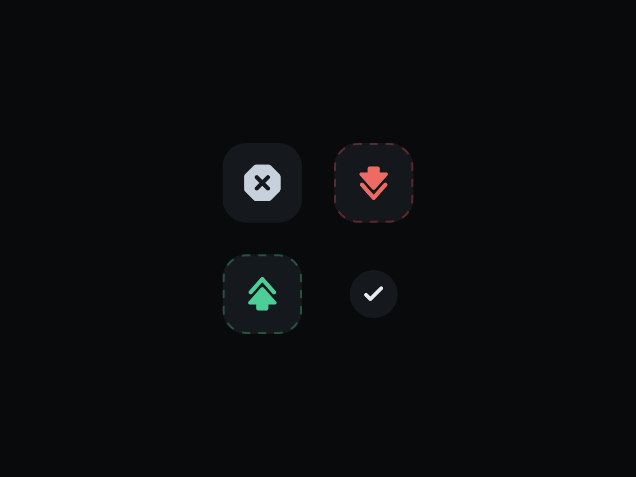 Latest WEBSITE → super simple DARK ICONS