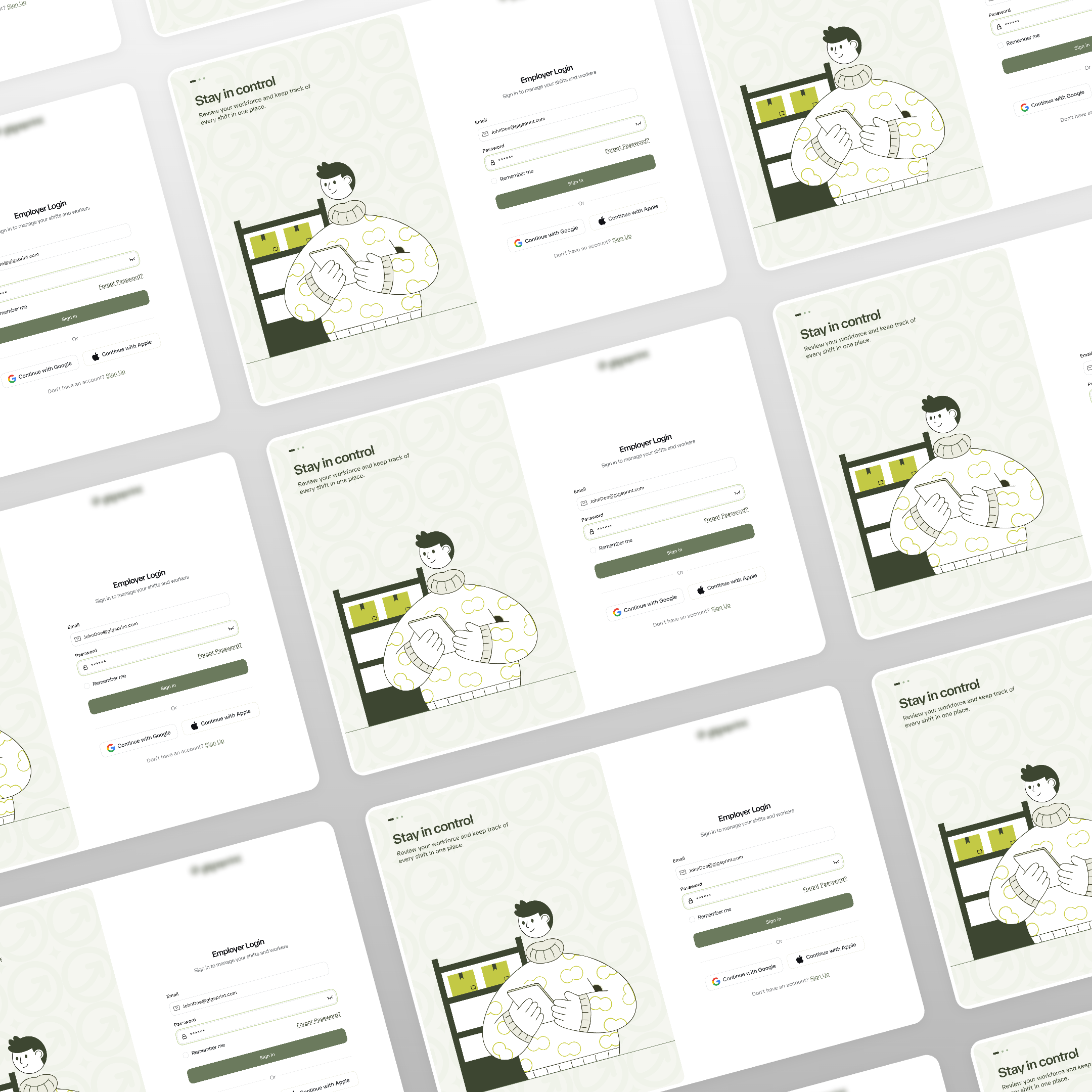 Clean Employer Login UI product design ui webdesign