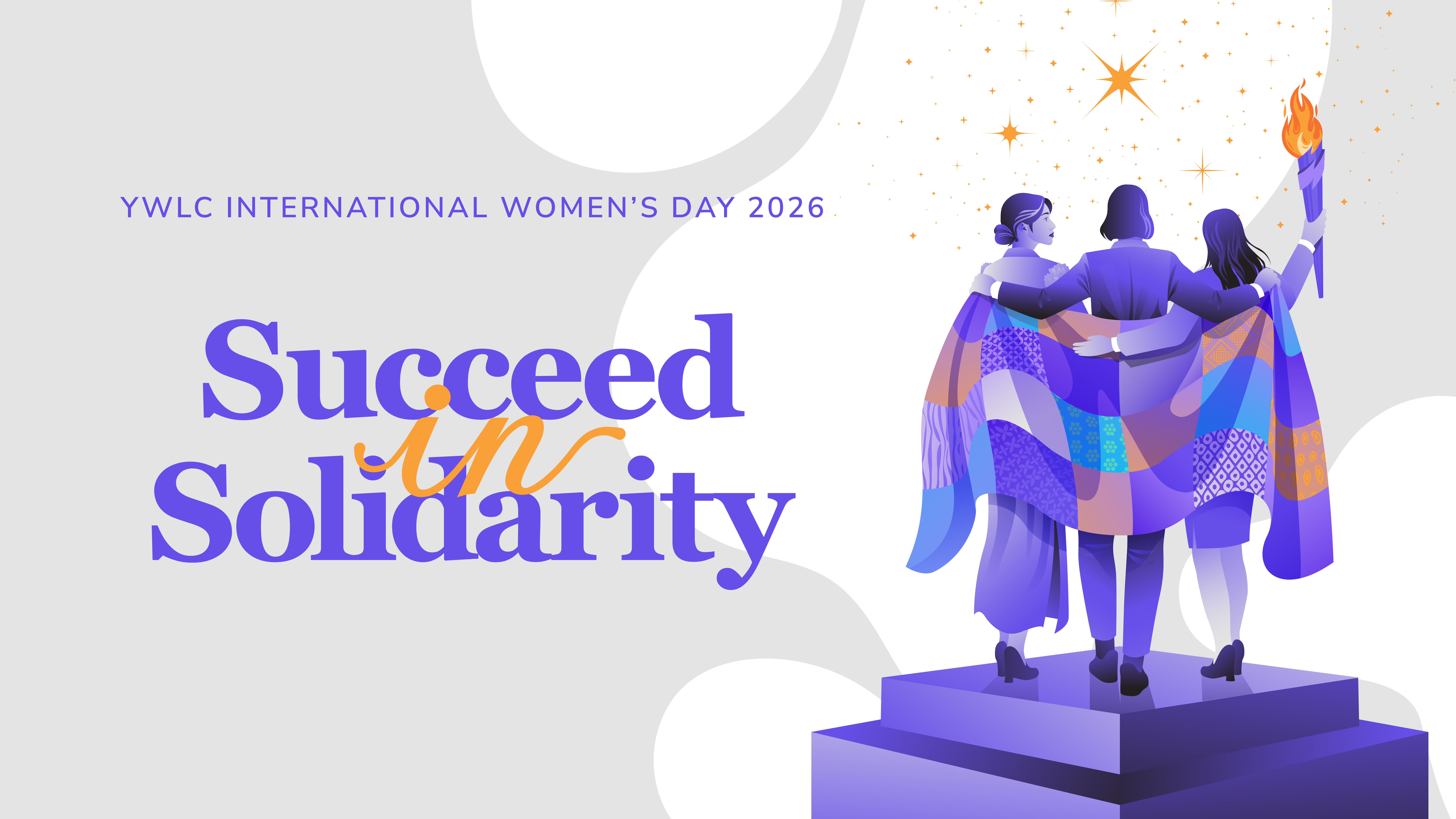 International Women’s Day Campaign for YWLC Singapore branding design empowerment fire torch graphic design illustration international womens day interwoven iwd north star quilt sg singapore solidarity succeed support women
