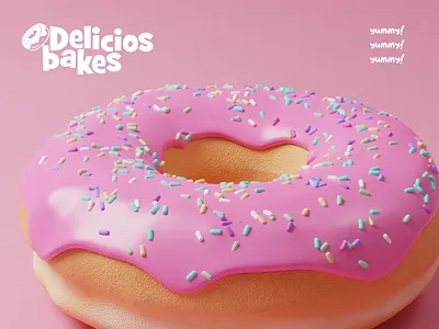 Delicious Bake Branding 3d branding coffee colours graphic design logo motion graphics typography