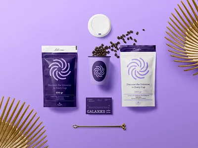 Galaxies Coffe House Branding Concept branding business card cafe coffee coffee cup design download identity lifestyle logo mockup mockups packaging premium psd template typography
