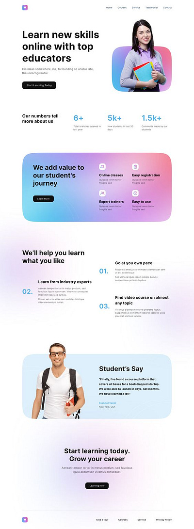 Studyable - Online e-courses platform app branding design graphic design illustration ui ux website