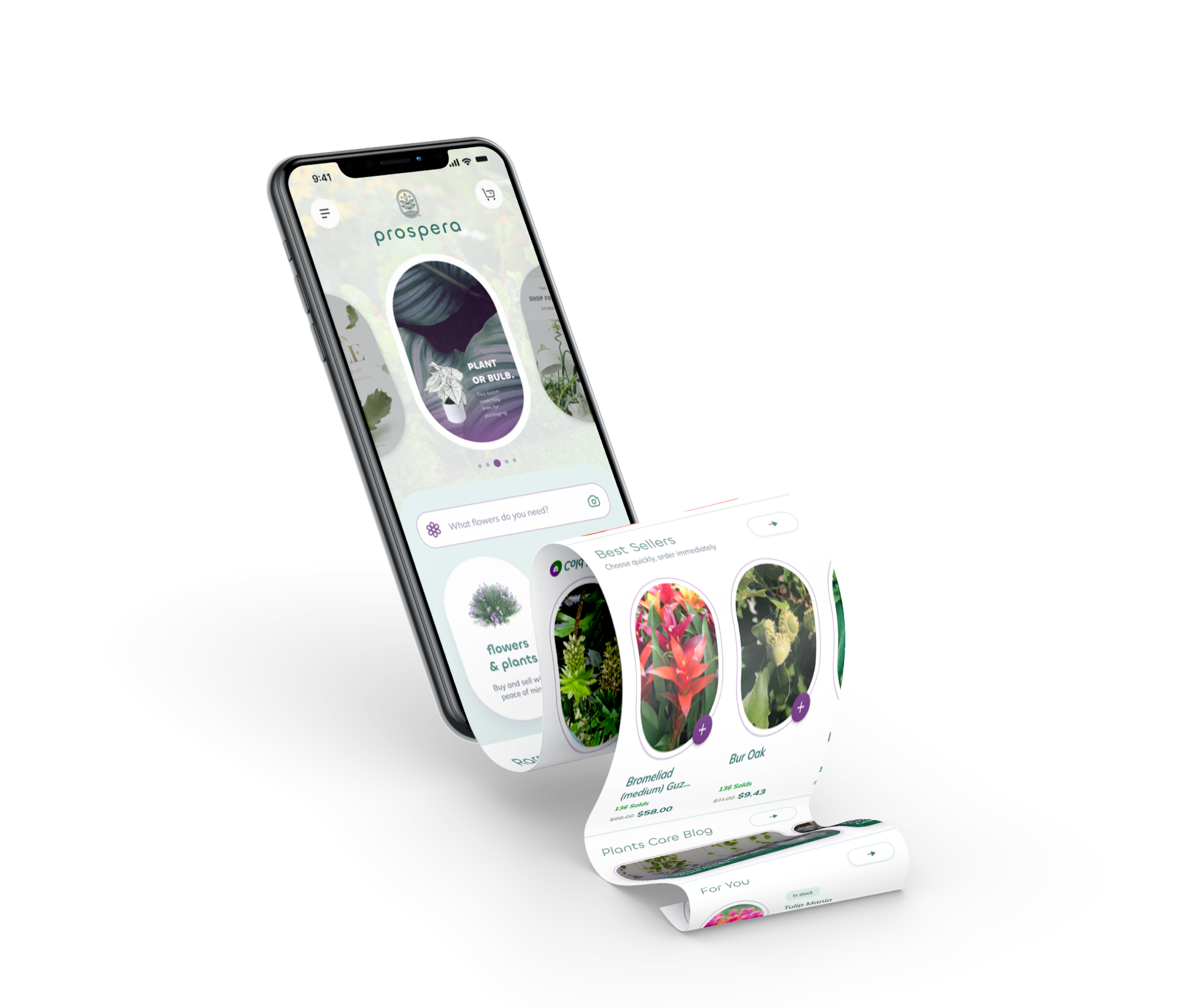 Prospera—Gardening Assistant App app design graphic design mobile