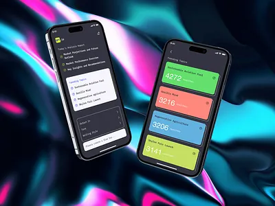 🤖 AI-Powered Market Intelligence ai animation app blockchains branding chatgpt clean elegant explore ios mobile app motion graphics ui ux