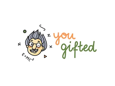 Physics and mathematics school einstein illustration logo math physics school sience