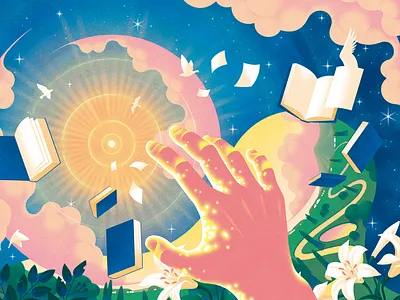 The Beauty of Pursuit digital editorial folioart illustration
