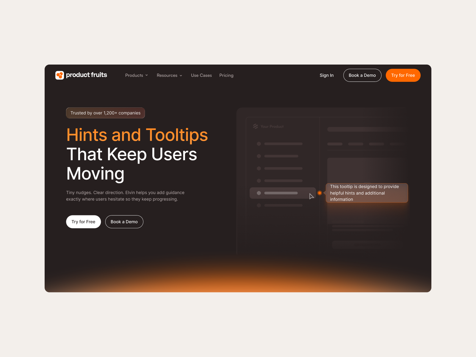 Product Guidance Tooltip Interaction Design