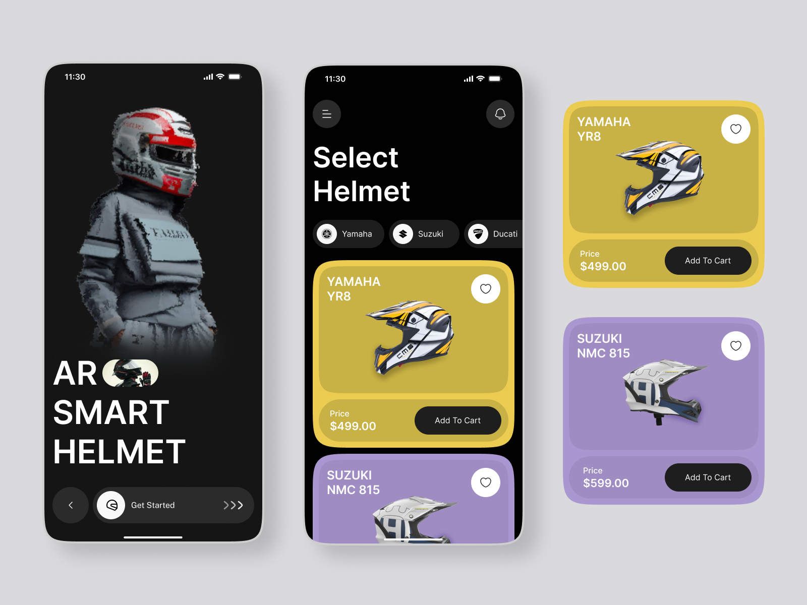 Helmet Art E-Commerce App UI