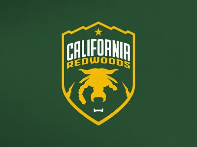 California Redwoods L.C. bear brand identity branding california crest design grizzly lacrosse lax logo logo designer pll redwoods shield slavo kiss sport sports branding sports designer sports logo team branding visual identity