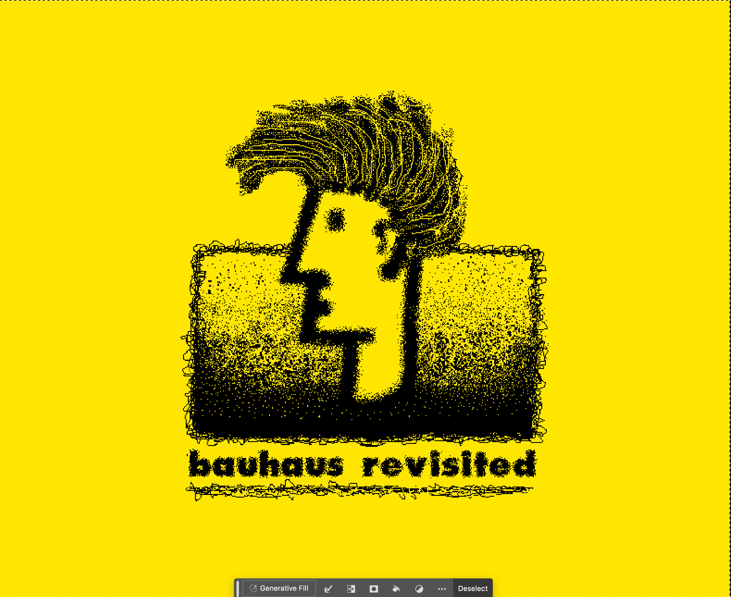 bauhaus revisited 1988 bauhaus bitmap blue distressed face futura german hair homage oskar schlemmer parody primary profile red retro scribble yellow