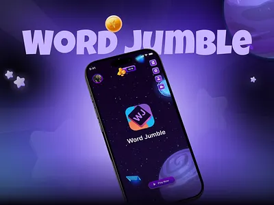 Word Jumble Puzzle Game App Design Case Study app branding design graphic design illustration logo mobile app typography ui ui ux ux vector