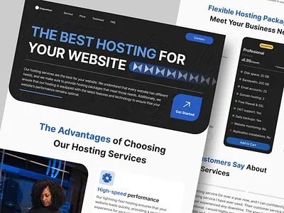 EclipseHost | Hosting Website Landing Page cloud design domain host hosted hosting internet landing page modern pricing provider server service ui uiux ux web web design web hosting website