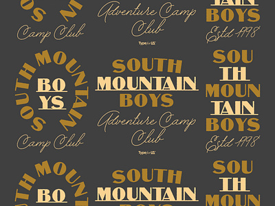 South Mountain Boys branding design graphic design handdrawn illustration logo logotype type typography ui ux vector vintage type vintage typography