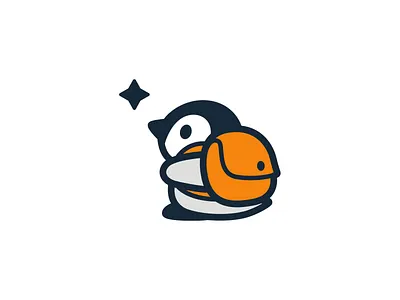 Little Explorer animal animal logo baby logo backpack branding character cute explorer icon identity kawaii kids logo logo mascot logo penguin logo pet sky star traveling