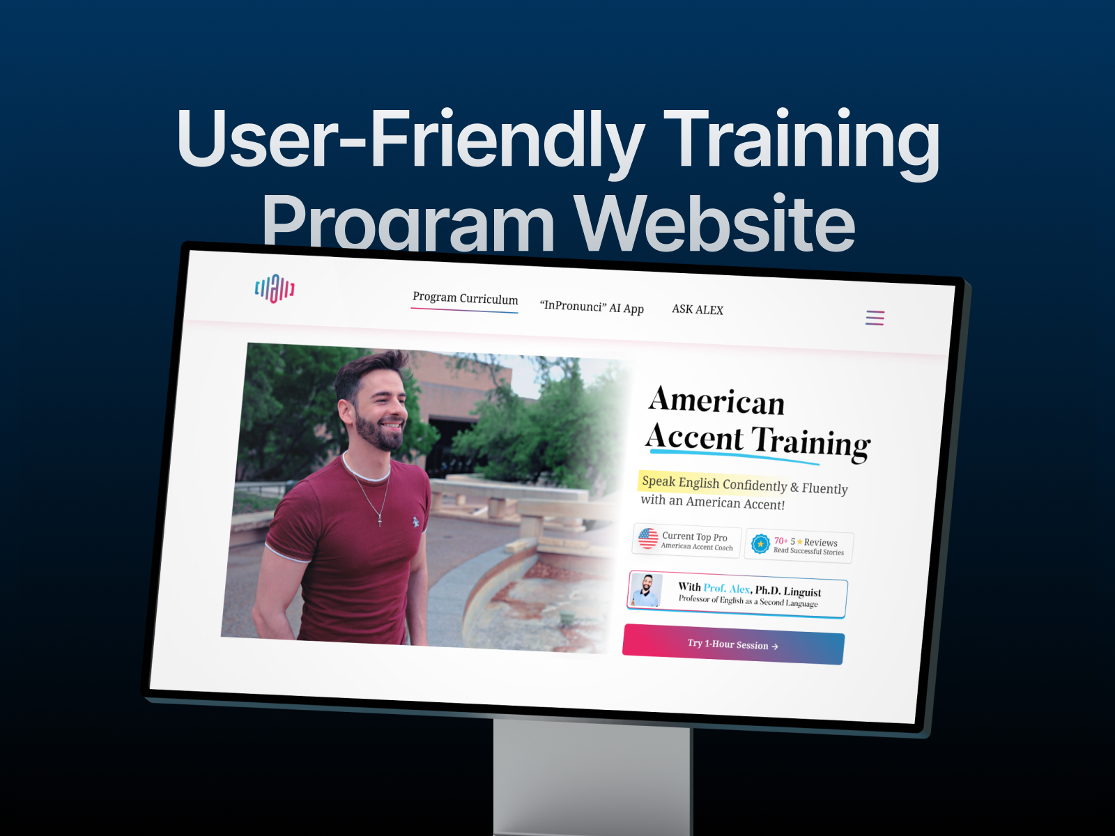 EdTech Learning Platform Web UI/UX Design booking system conversion design course website cro optimization e learning ui design edtech design education platform landing page design language learning multi step form online courses online training product design responsive design student portal uiux design visual design web layout web redesign website redesign