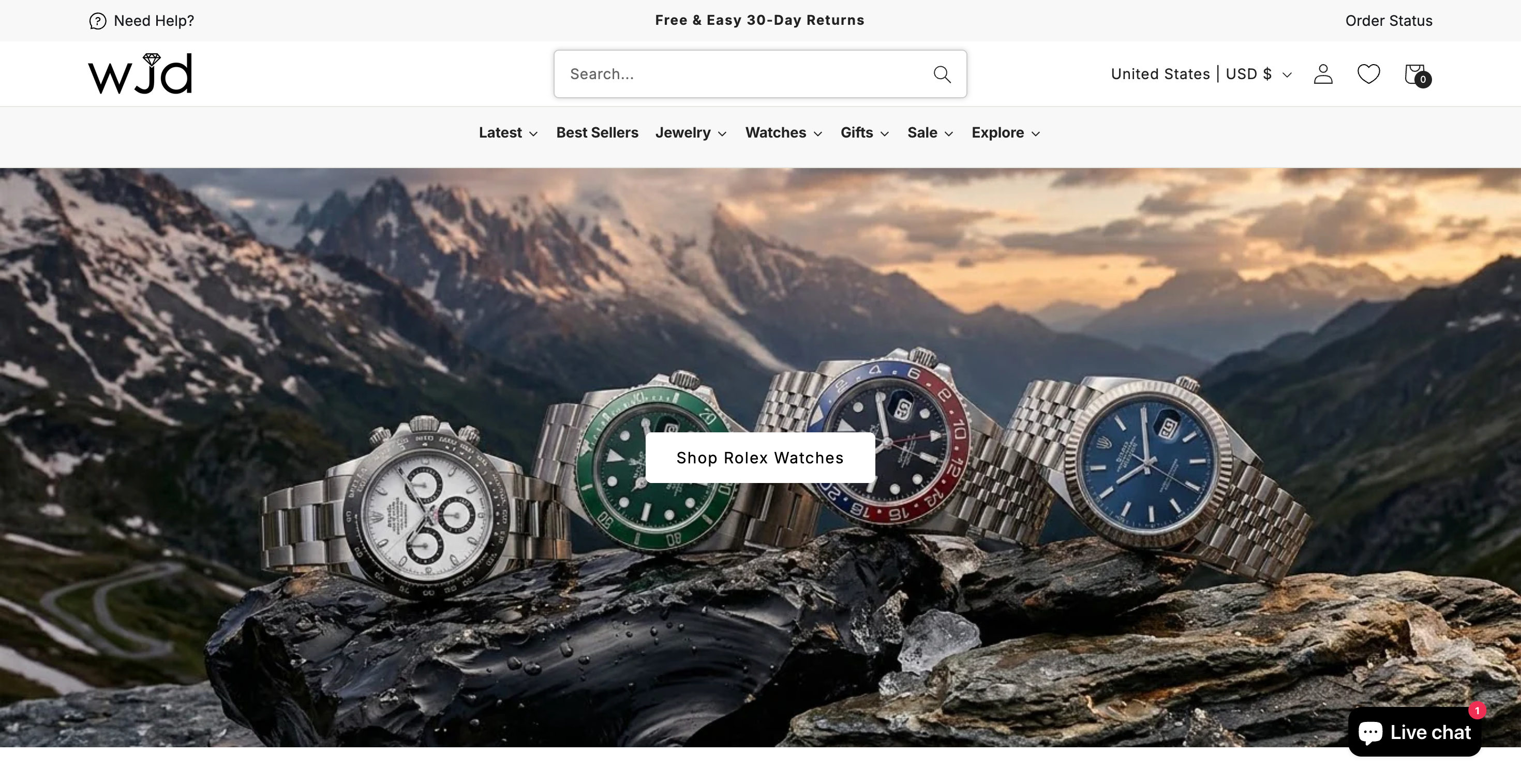 WJD Exclusive 3d animation branding fashion gold graphic design jewelery logo motion graphics ui watches