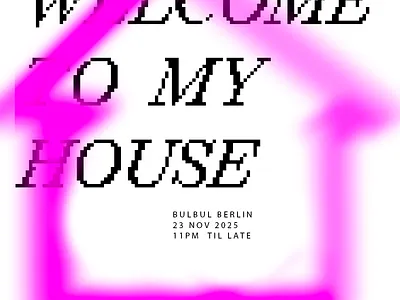 WELCOME TO MY HOUSE - DJ Collective Poster digital dj event graphic design house music poster