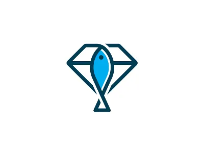 Diamond fish logo design abstract logo branding creative logo diamond logo fish logo graphic design logo logo mark morden logo seafood visual identity