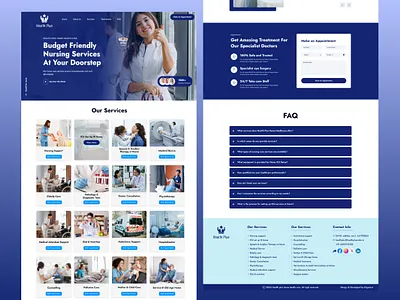 Home Healthcare Website bootstrap branding design figma landingpage laravel ui ux web