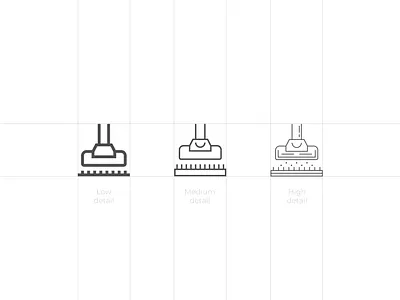 Level of icon detail cleaning comparison custom design designer detail icon icondesign iconography inspiration level line logo outline ui vacuum vector web
