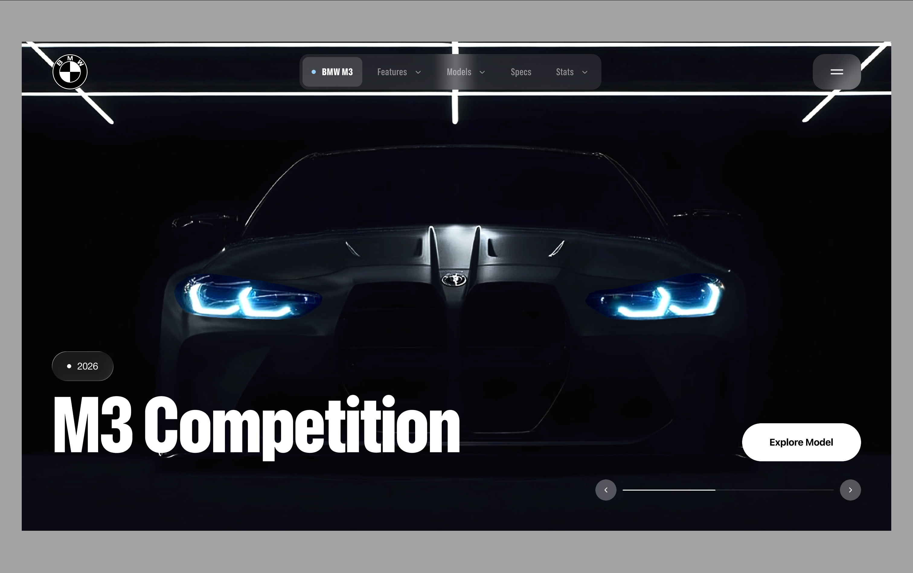 M3 Comp Website Animation 3d animation ui