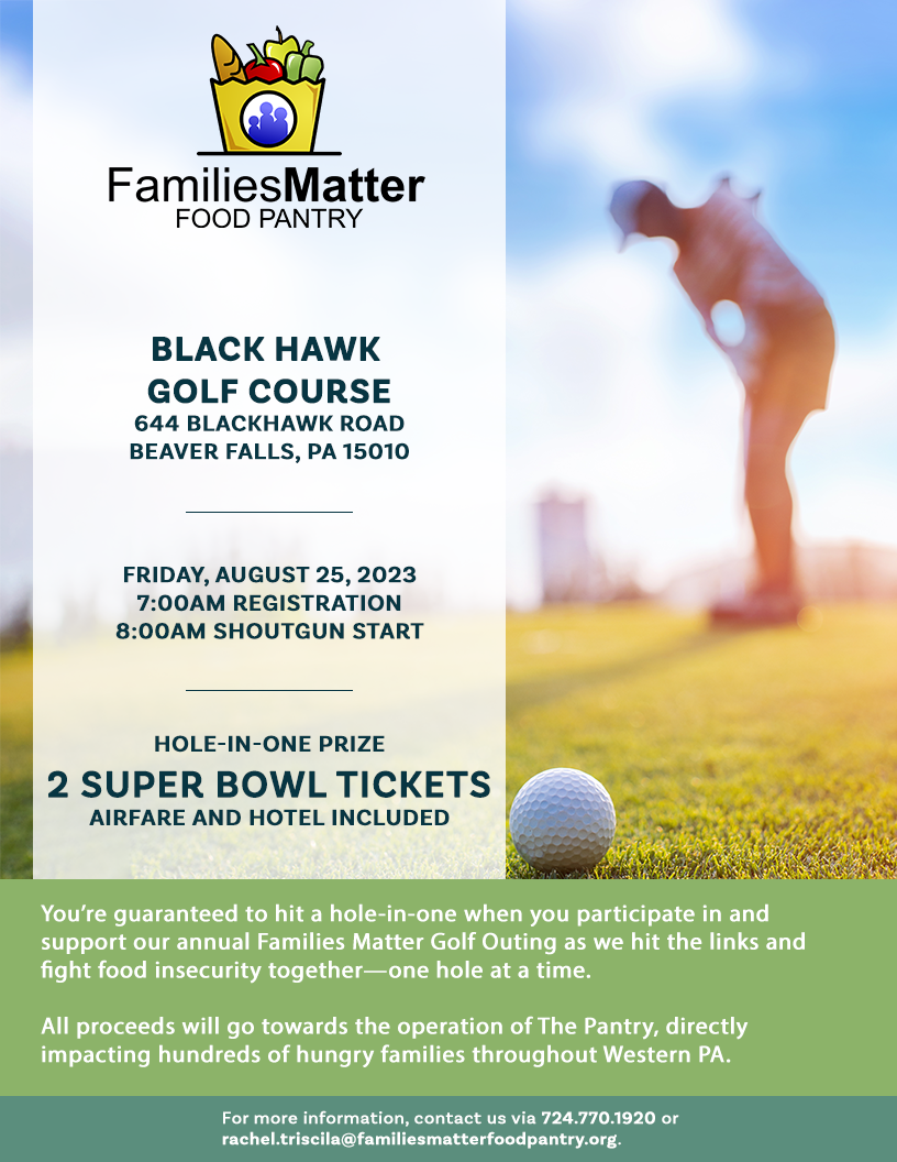 Families Matter Food Pantry Golf Outing Flyer