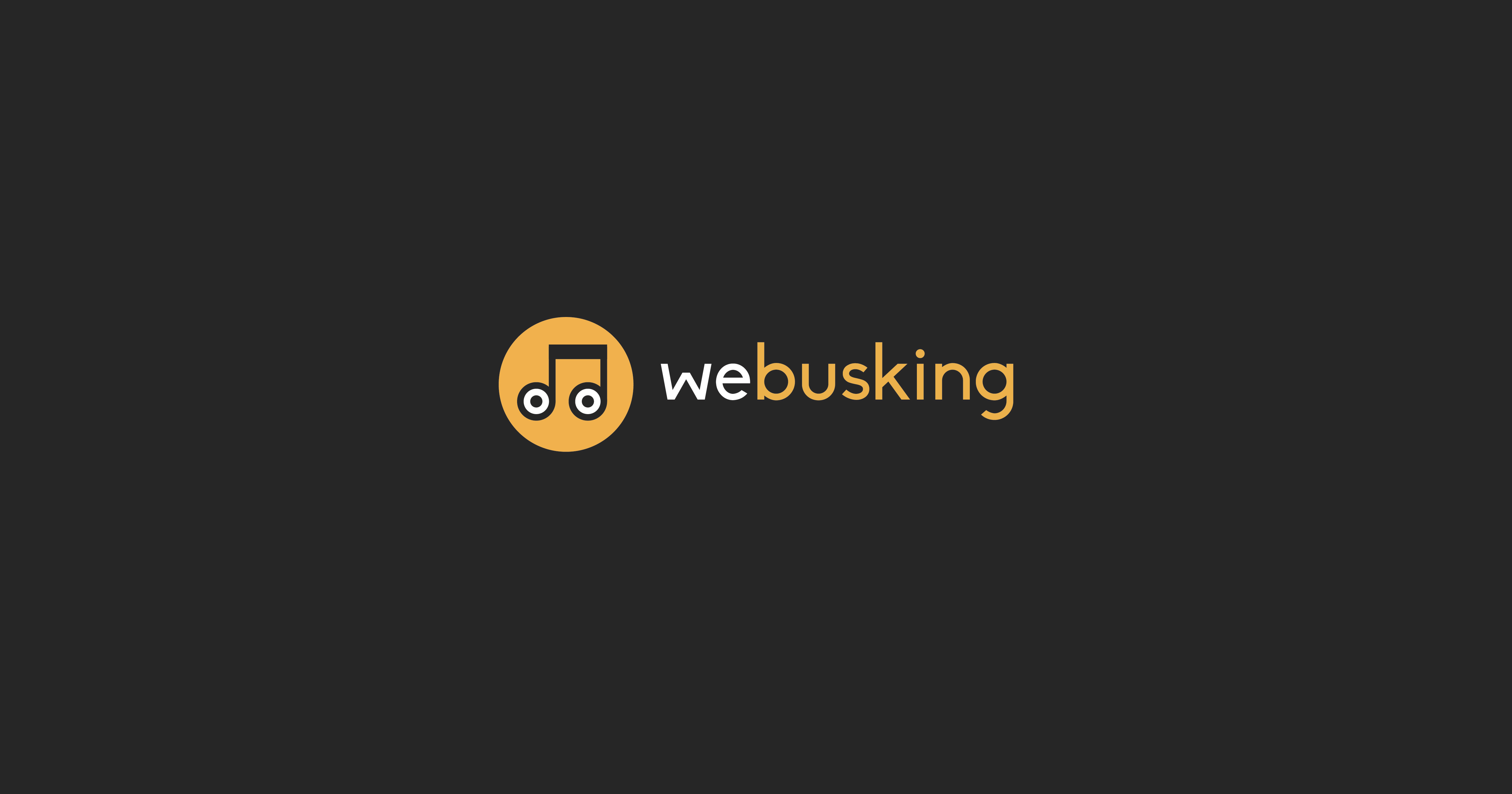 Logo for WeBusking startup — monetization for street musicians