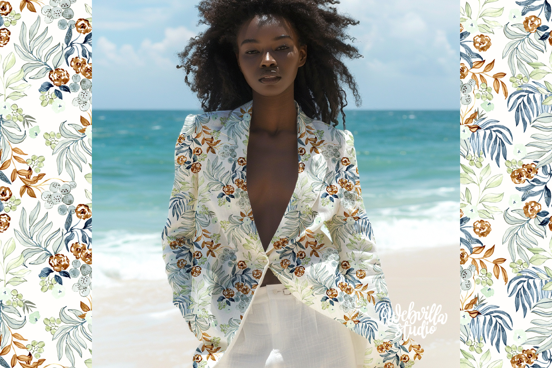 Example of Seamless Pattern  Hand Painted Or Vector