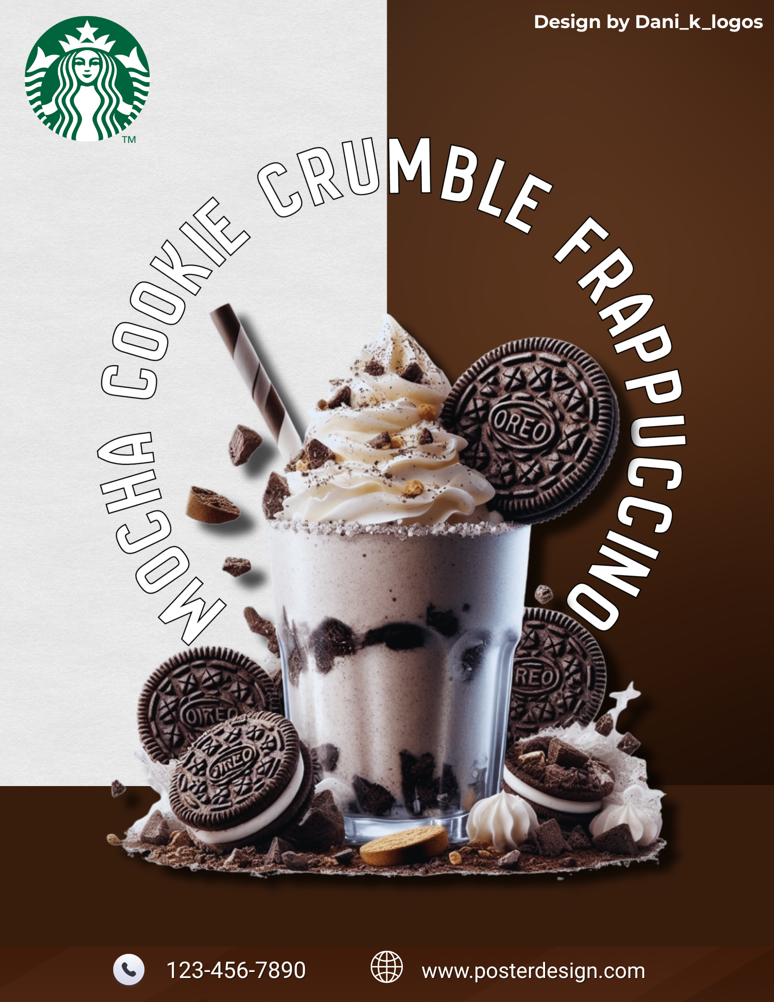 Example of Starbucks mocha cookie crumble flyer design