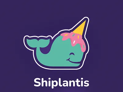 Whale! Logo branding fun logo mascot sticker style upbeat whale