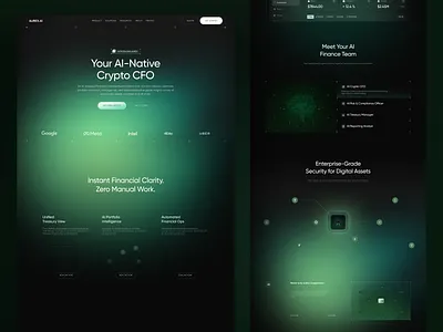 AUREX — AI Powered Crypto Treasury Intelligence ai branding crypto dashboard design illustration landing page platform ui ui design uiux ux design web design website
