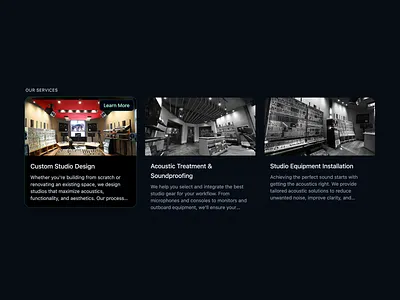 Subtle UI Card Hover Effects using CSS Saturation Filter card component css cursor dark mode filter flat hover mouse music recording saturation scale studio transform ui ux video web app