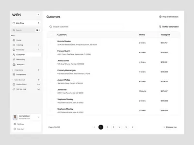 Winx — Customer Management Dashboard Design animation crm dashboard design customer analytics dashboard customer management dashboard customer management interface data management ecommerce customer panel ecommerce customer panel ui ecommerce dashboard fintech dashboard minimal dashboard interface product design saas dashboard design ui design ux design web design website design