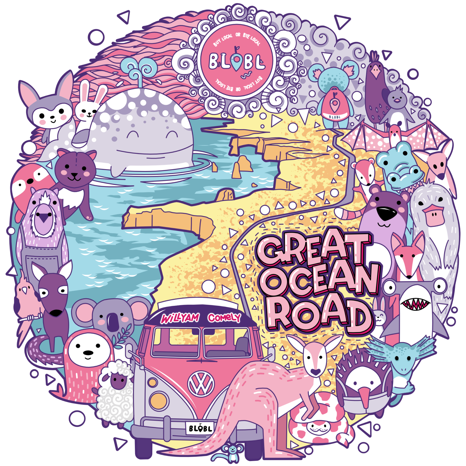 Great Ocean Road doodle illustration art branding cartoon character design doodle doodleart doodles illustration illustrations logo logodesign monster monsters procreate procreate art vector