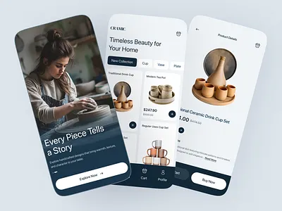 Ceramic Product E-Commerce app appui b2b ceramic decoration ceramic product dish decoration e commerce e commerce app e commerce product e shop ecommerce ecommerce app mobile app online shopping online store app product design ui uiux webdesign