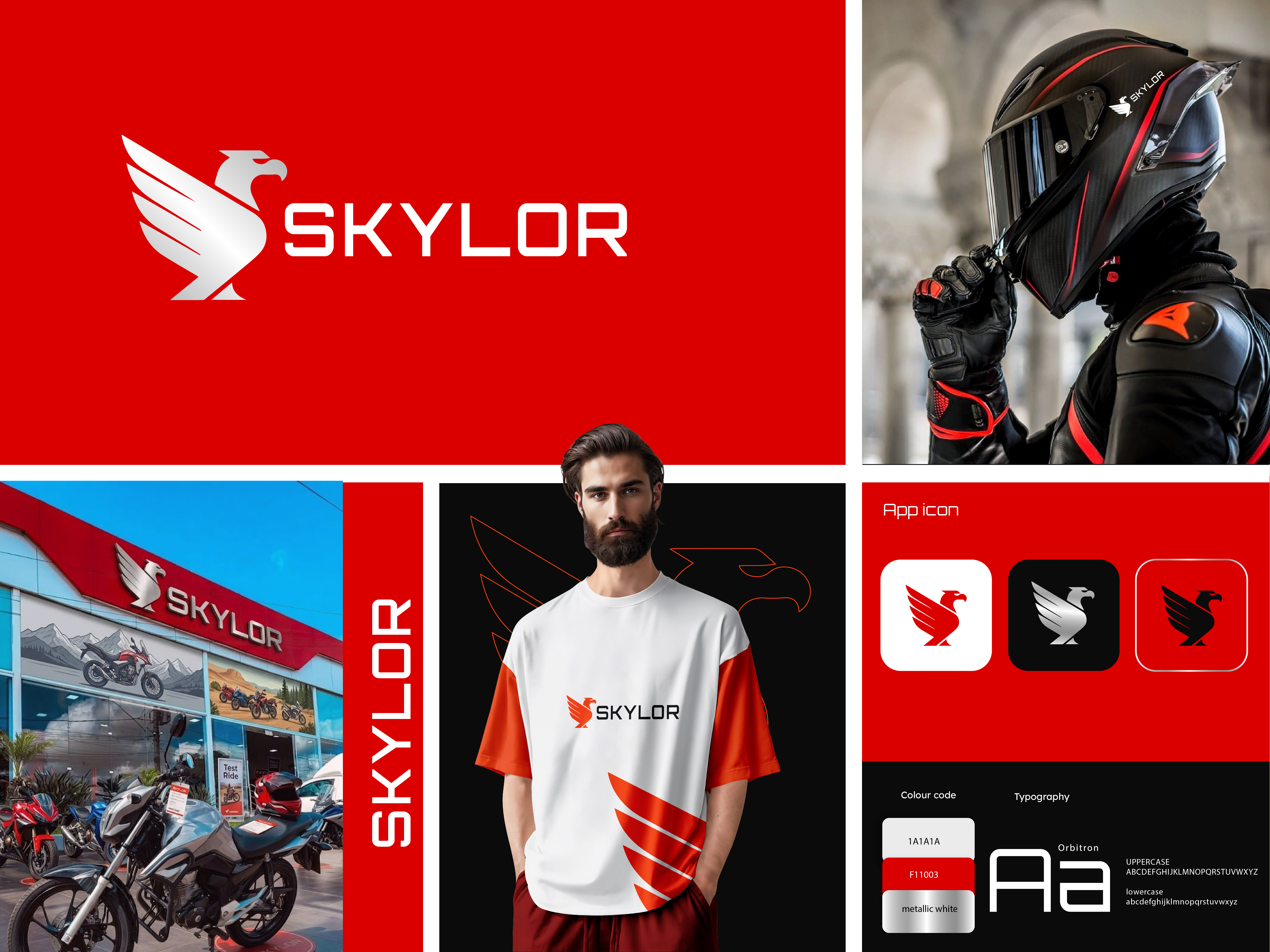 SKYLOR — A premium motorcycle brand identity design. automotive logo design bike showroom branding branding eagle logo design futuristic logo design geometric logo high end branding logo luxury brand identity minimalist logo modern logo design motorbike branding motorcycle logo power brand identity premium logo design professional logo design speed concept logo sports bike logo vehicle branding design