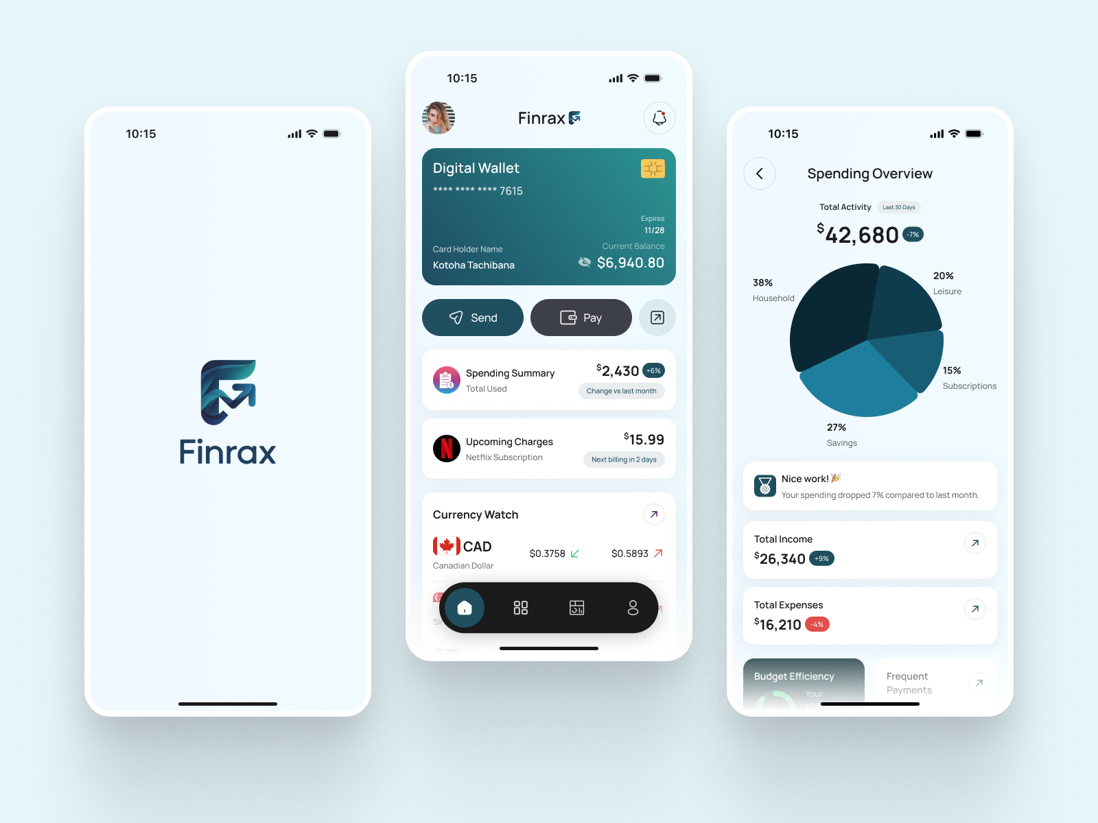 Mobile Banking & Wallet App android app app design banking app card design digital product digital wallet finance app fintech interaction design ios app minimal design mobile app mobile ui money management product design startup app ui design user experience user interface ux design